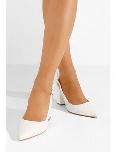 Zapatos Γόβες slingback Omria λευκά
