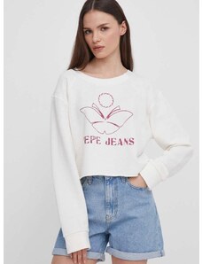 Βαμβακερή μπλούζα Pepe Jeans Lorelai γυναικεία, χρώμα: μπεζ