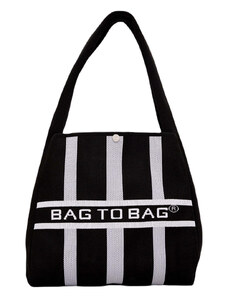 BagtoBag Τσάντα Χειρός 22419 - Ασπρο/Μαύρο