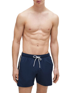 Boss Swim Shorts With Signature Stripes And Logo-Dark Blue