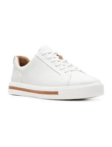 Clarks Un Maui Lace White Ανατομικά Δερμάτινα Sneakers Λευκά (26140168)