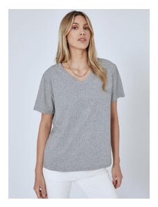 Celestino T-shirt με βαμβάκι γκρι για Γυναίκα