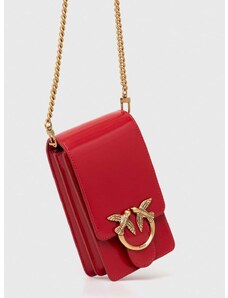 Δερμάτινη τσάντα Pinko χρώμα: κόκκινο, 102739 A1EN