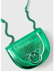 Δερμάτινη τσάντα Pinko χρώμα: πράσινο, 101969 A1JG