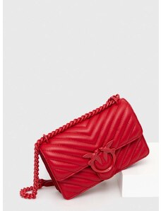 Δερμάτινη τσάντα Pinko χρώμα: κόκκινο, 100074 A1J8