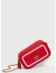 Δερμάτινη τσάντα Pinko χρώμα: κόκκινο, 102810 A1F1