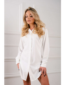 Joy Fashion House Heaven μίνι φόρεμα-πουκάμισο με τρουκς λευκό