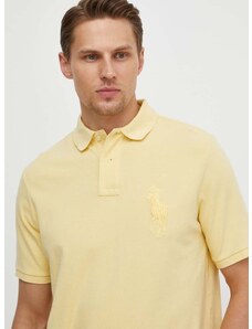 Βαμβακερό μπλουζάκι πόλο Polo Ralph Lauren χρώμα: κίτρινο