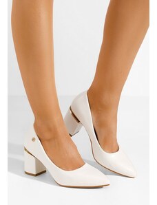 Zapatos Γόβες με χοντρό τακούνι Nelia λευκά
