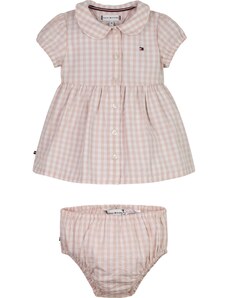 TOMMY HILFIGER BABY GINGHAM DRESS WHITE/PINK CHECK KN0KN01802-0Q0