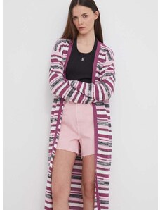 Πλεκτή ζακέτα Pepe Jeans χρώμα: ροζ