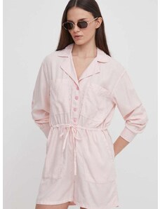 Ολόσωμη φόρμα Pepe Jeans Elison χρώμα: ροζ