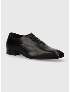 Δερμάτινα κλειστά παπούτσια Karl Lagerfeld SAMUEL χρώμα: μαύρο, KL12334