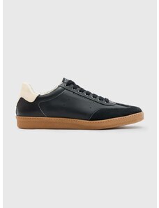 Δερμάτινα αθλητικά παπούτσια AllSaints Leo χρώμα: μαύρο, MF718X