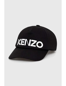 Βαμβακερό καπέλο του μπέιζμπολ Kenzo χρώμα: μαύρο, FE58AC101F31.99