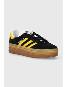 Σουέτ αθλητικά παπούτσια adidas Originals Gazelle Bold W χρώμα: μαύρο, IE0422
