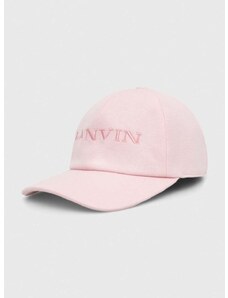 Βαμβακερό καπέλο του μπέιζμπολ Lanvin χρώμα: ροζ