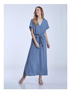 Celestino Κρουαζέ φόρεμα μονόχρωμο μπλε ραφ για Γυναίκα