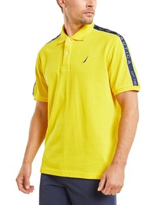 NAUTICA Ανδρικό κίτρινο κοντομάνικο μπλουζάκι πόλο πικέ Pol. N1M01639 Yellow 606, Χρώμα Κίτρινο, Μέγεθος L