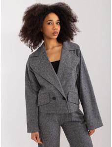 Fashionhunters Black-and-gray melange jacket from the set