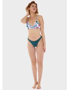 gsecret Γυναικείο σετ μαγιό bikini αποσπώμενη επένδυση slip παρτό μονόχρωμο.Καλύπτει B CUP ΛΕΥΚΟ