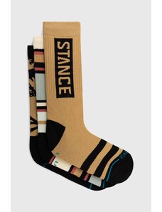 Κάλτσες Stance Dunes 3 Pack 3-pack χρώμα: μπεζ, A556A24DUN