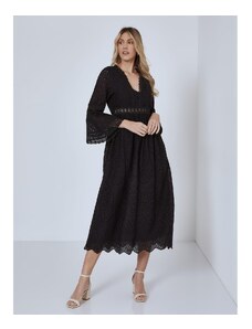 Celestino Maxi κεντητό διάτρητο φόρεμα μαυρο για Γυναίκα
