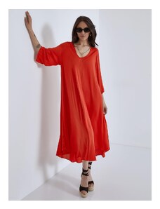 Celestino Oversized maxi φόρεμα κοκκινο ανοιχτο για Γυναίκα