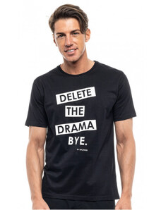 Splendid Ανδρικό κοντομάνικο t-shirt με τύπωμα "delete" Μαύρο