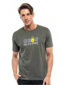 Splendid Ανδρικό κοντομάνικο t-shirt με τύπωμα "elephant" Χακί