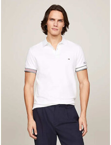 Tommy Hilfiger Polo μπλούζα slim fit λευκό βαμβακερό
