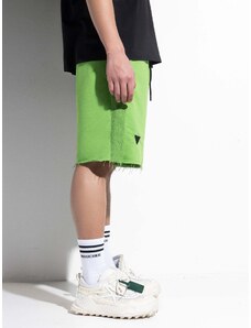 MagicBee Reverse Cotton Side Tape Shorts - Neon Yellow