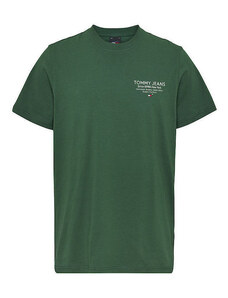 TOMMY HILFIGER Tommy Jeans ανδρικό βαμβακερό t-shirt πράσινο DM0DM18265-L4L
