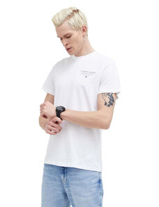 TOMMY HILFIGER Tommy Jeans ανδρικό βαμβακερό t-shirt λευκό DM0DM18265-YBR