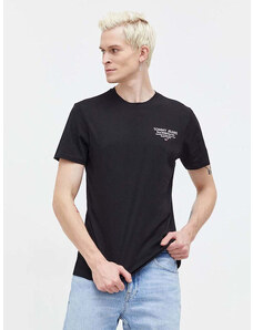 TOMMY HILFIGER Tommy Jeans ανδρικό βαμβακερό t-shirt μαύρο DM0DM18265-BDS