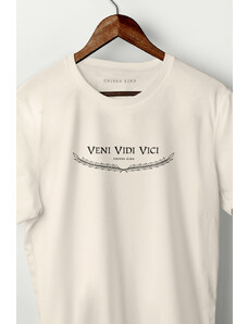 UnitedKind Veni Vidi Vici, T-Shirt σε εκρού χρώμα