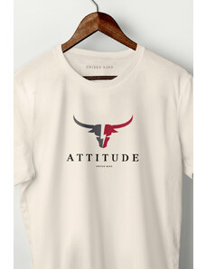 UnitedKind Goat Attitude, T-Shirt σε εκρού χρώμα