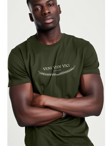 UnitedKind Veni Vidi Vici, T-Shirt σε χακί χρώμα