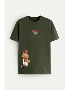 UnitedKind Champion Mindset Teddy, T-Shirt σε χακί χρώμα