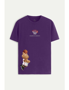 UnitedKind Champion Mindset Teddy, T-Shirt σε μωβ χρώμα