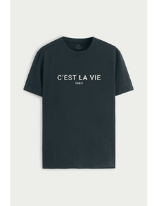 UnitedKind C Est La Vie, T-Shirt σε iron grey χρώμα