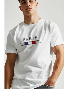 UnitedKind Paris La Vie, T-Shirt σε λευκό χρώμα
