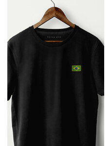 UnitedKind Brazil Flag, T-Shirt σε μαύρο χρώμα