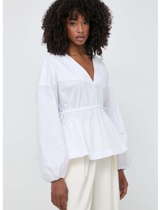 Βαμβακερή μπλούζα Pinko γυναικεία, χρώμα: άσπρο, 103733 A1XQ