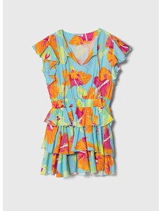 Παιδικό φόρεμα Pinko Up χρώμα: τιρκουάζ