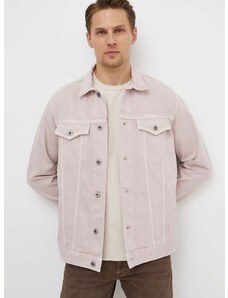 Τζιν μπουφάν Pepe Jeans ανδρικό, χρώμα: ροζ