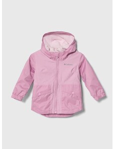 Μπουφάν μωρού Columbia Rainy Trails Fleece χρώμα: ροζ