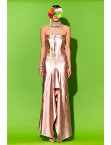 E-kellys Φόρεμα Metallic Στράπλες CTHROU