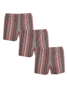 3PACK Classic men's boxer shorts Foltýn red stripes