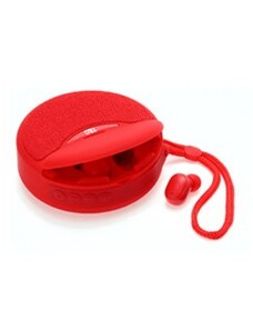 T&G Ασύρματο ηχείο Bluetooth με ακουστικά - TG-808 - 883808 - Red